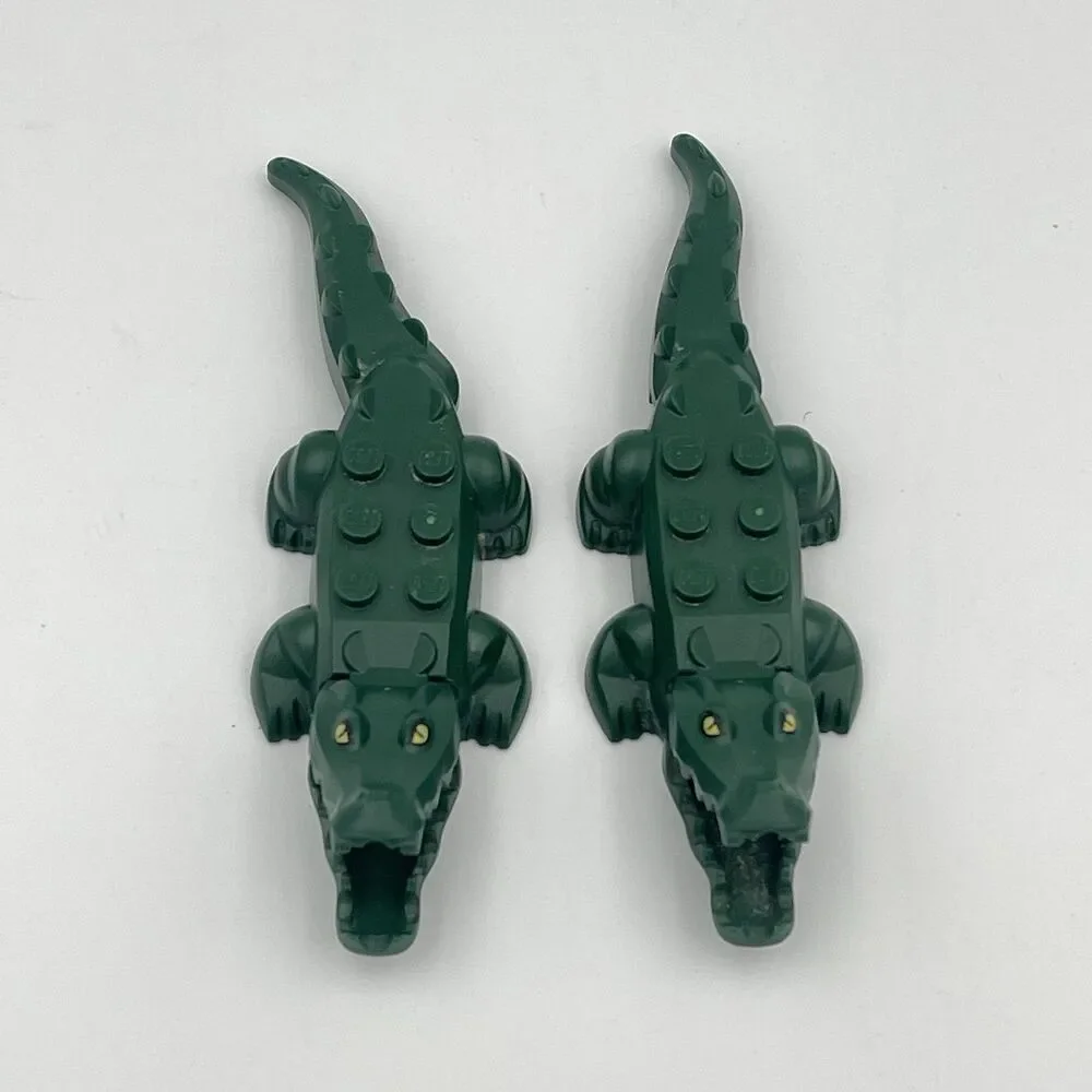 LEGO Alligator / Crocodile Dark Green Minifigure Bundle Lot
